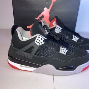 Nike Air Jordan 4 Retro Black Cement 2019 Bred 4 IV - Sz 10 Brand New DS